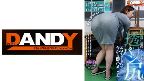 104DANDY-875C 在垃圾堆放处，和妻子独处一室——她那件紧身连衣裙太过透明，内裤一览无余！我不由自主地向她示好……