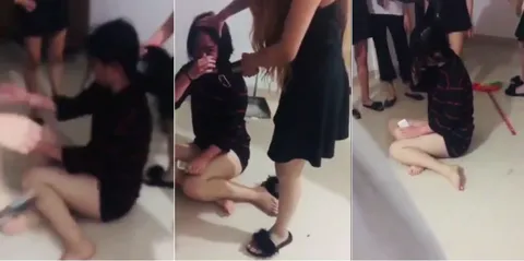 清纯学生妹被暴打