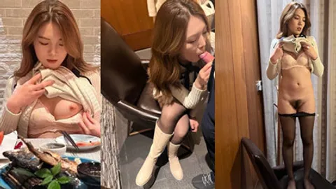 独家泄密高颜值网红反差婊，被金主爸爸调教成了性奴小母狗 奶子粉嫩，饭店口交吃鸡巴。